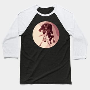 Minotaur Red Baseball T-Shirt